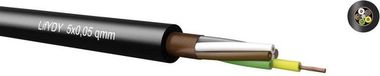 Kabeltronik LifYDY Stuurstroomkabel 2 x 0.10 mm² Zwart 340201000-1 per meter