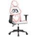 VidaXL Gamestoel kunstleer wit en roze