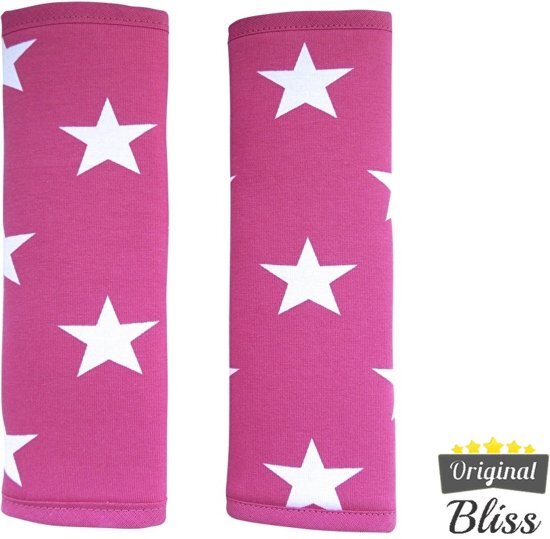 Bliss Gordelbeschermer - Gordelbeschermhoes - Gordelhoes - Set 2 stuks - Ster Roze