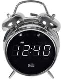 Silva Schneider URW 240 Wekkerradio FM, USB Wekfunctie Chroom-zwart