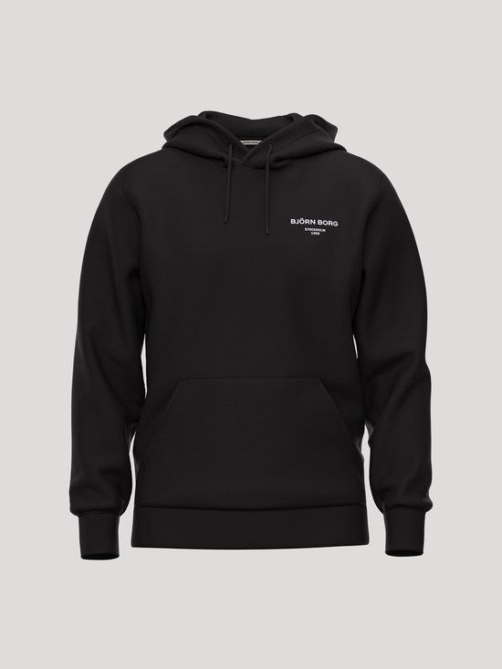 Björn Borg Essential 1 Hoodie Heren Trui met Capuchon - Katoen - Zwart - Maat XXL