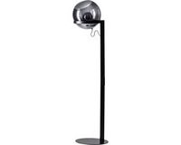 Expo Trading ETH Orb vloerlamp 1x E27 smoke glas 35cm / zwart H165cm