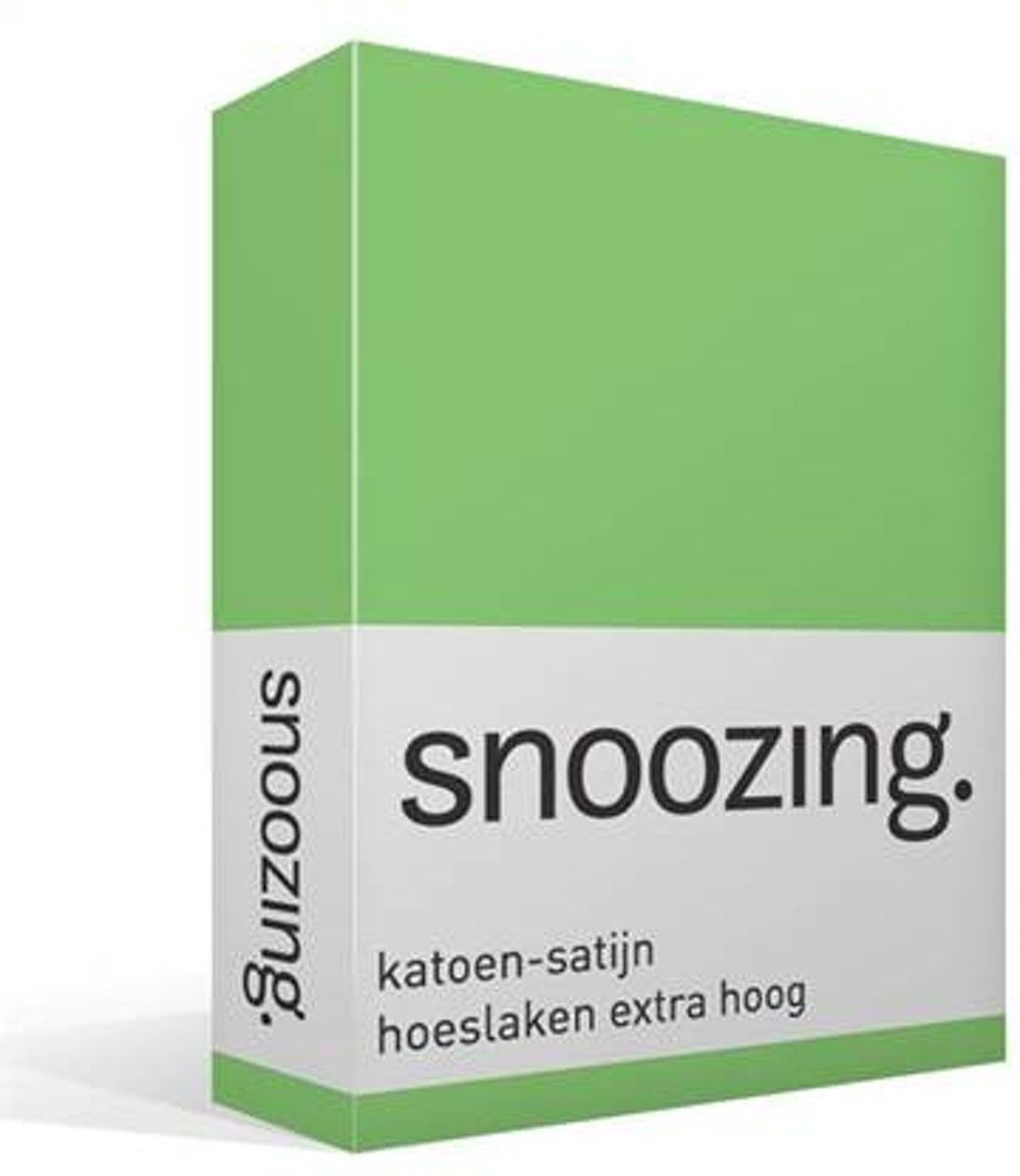 Snoozing Katoen-satijn Hoeslaken Extra Hoog - 70x200 cm - Rood