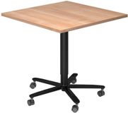 hjh OFFICE PRO Systeem conferentietafel BISTRO 88Q D Walnoot / Zwart