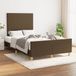 Maison Exclusive - Cadre de lit sans matelas marron foncé 120x200 cm tissu