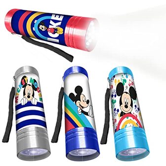 CIAL LAMA Mickey Mouse zaklamp van staal - 4 stuks