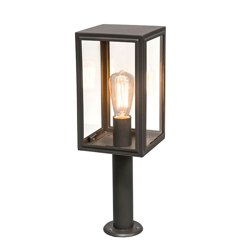 QAZQA Sutton Paal Staande buitenlamp 1 Lichts 17 cm grijs | 8718881034213