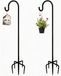 2 supports réglables en forme de crochet, de 120 cm de long, avec une base à 5 branches, pour l'éclairage de jardin et les plantes