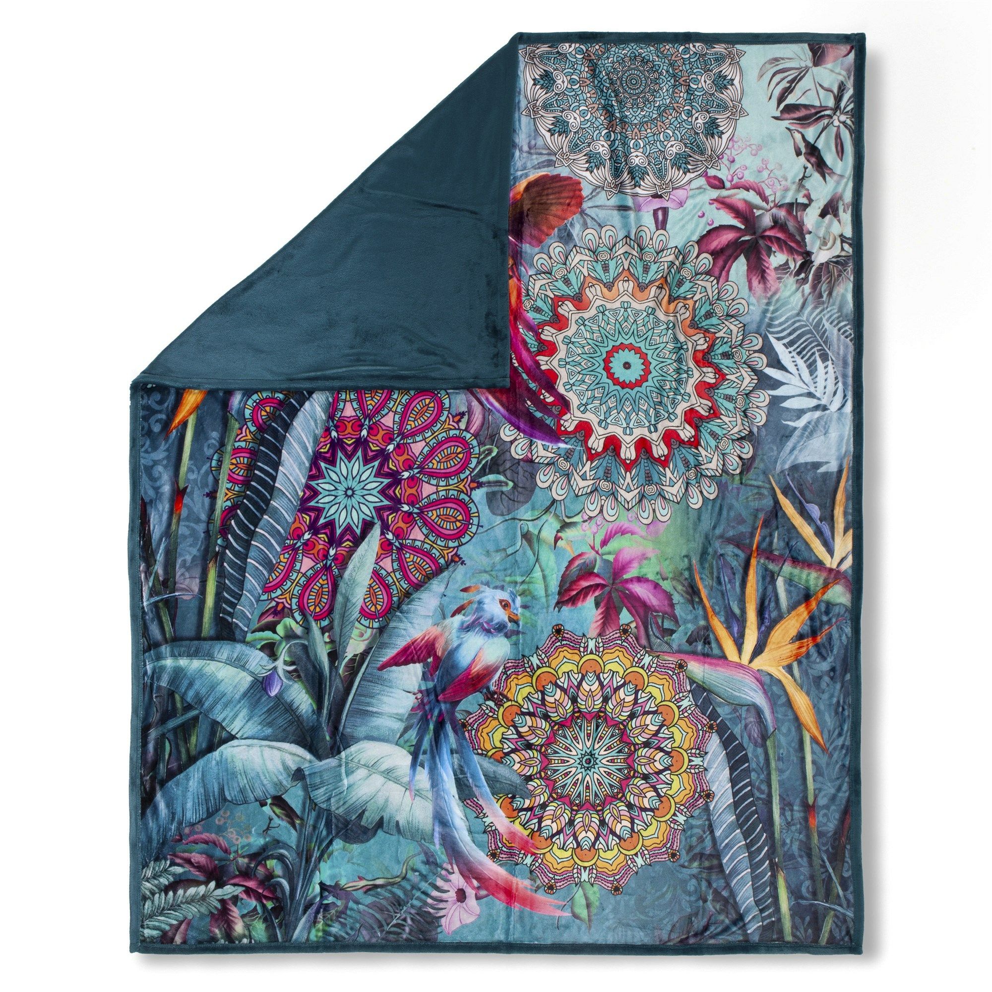 Plaid 130x160 cm - Polyester Velvet - Multicolour