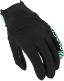 Macna Obtain Dames motorfiets leren handschoenen Zwart/Mint Maat L
