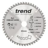 Trend AP cirkelzaagblad 160x20x2,2mm 52T