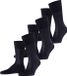 FALKE Tiago 3-Pack eenkleurig fil d'Ecosse katoen multipack sokken heren blauw - maat 43-44