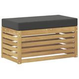 VidaXL Banc de jardin bois d'acacia massif blanchi 80 x 43 x 45 cm