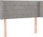vidaXL Hoofdbord Fluweel Lichtgrijs 93x16x78/88 cm
