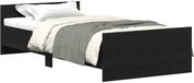 vidaXL Bedframe zonder matras 90x200 cm spaanplaat zwart eikenkleurig