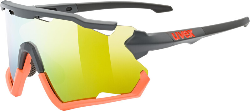 UVEX Sportstyle 228 Glasses, grey/orange matt/mirror orange