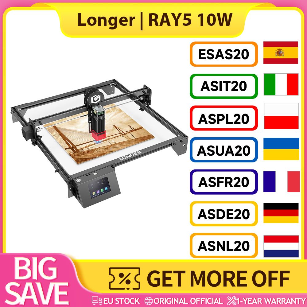 Longer LANGERE RAY5 10W Lasergraveermachine