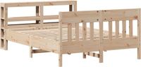 vidaXL Bedframe massief grenenhout 160x200 cm naturel