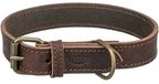 Trixie Halsband Hond Rustic Vetleer Donkerbruin