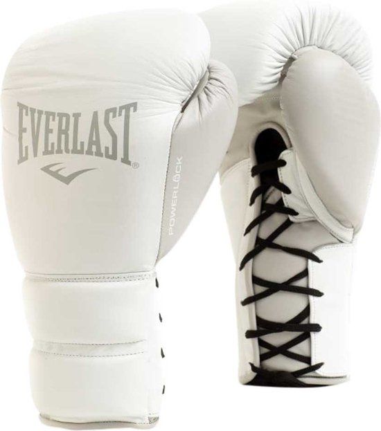 Everlast Powerlock 2 Pro Lace Gloves - Wit - Unisex - Leer - MMA/freefight handschoenen