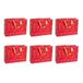 Eurowrap - X-29511-6Cpack - Set van 6 Kerstcadeauzakken - Groot Formaat 37,3x11,8x27,5cm - 210g