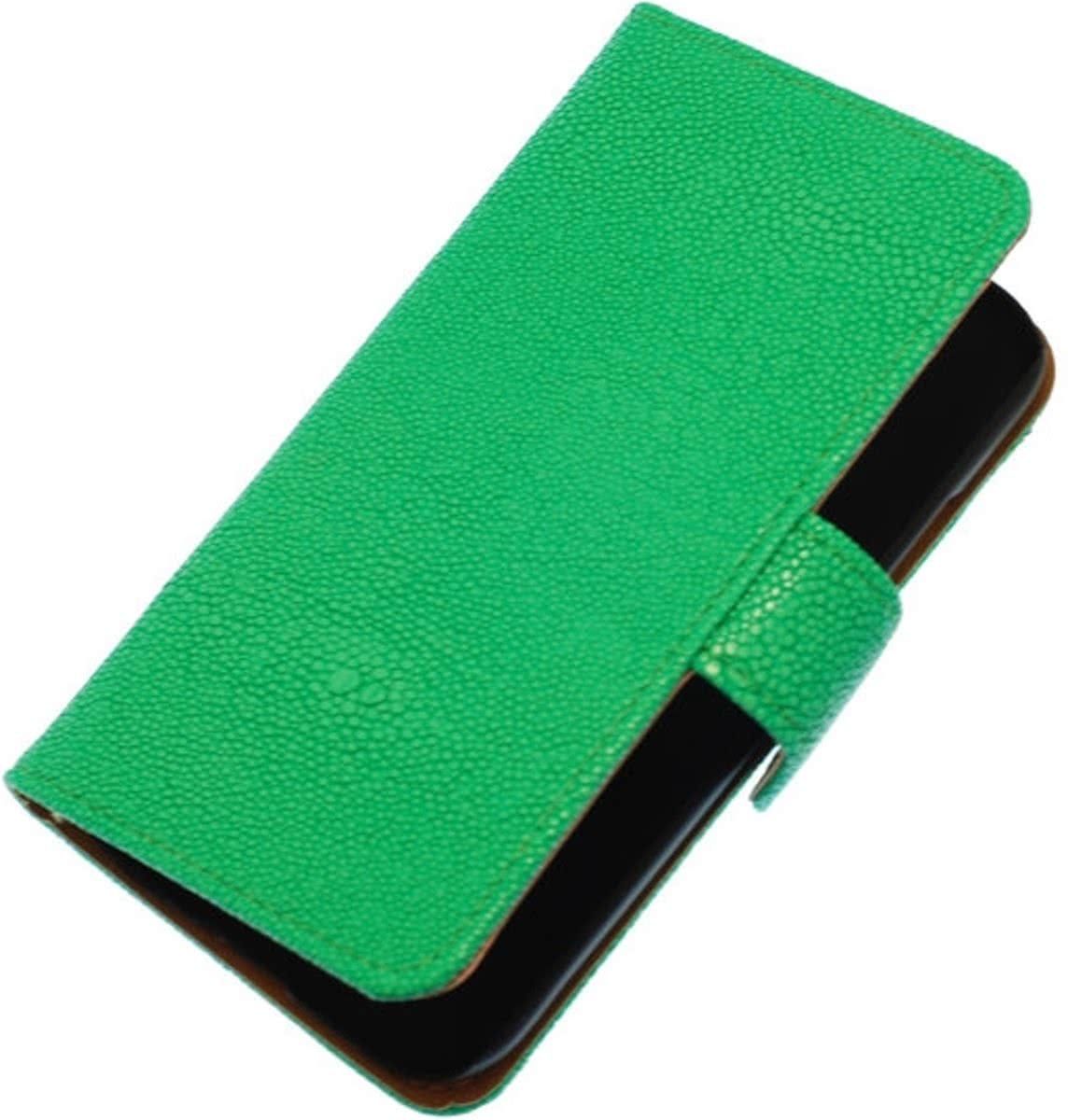Best Cases Groen Ribbel booktype wallet cover hoesje voor Samsung Galaxy S4 mini I9190