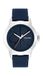 Calvin Klein Analoog CK Reset-horloge voor heren met blauw leren bandje, 25200526