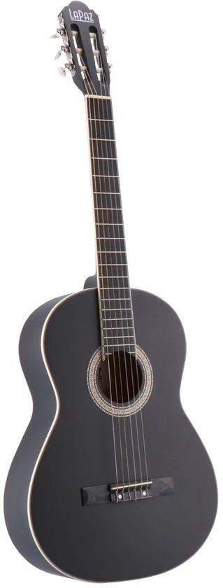 LaPaz C30BK Klassieke Gitaar - Zwart - 4/4 - Nylon Snaren