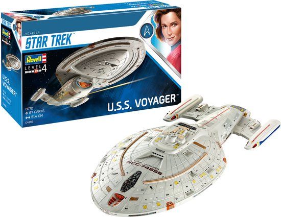 Revell Modelbouwpakket Ruimtevaart - 04992 U.S.S. Voyager - Star Trek Plastic - 1:670