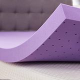 SINWEEK 7,5 cm gel traagschuim matrastopper geventileerd zacht matraskussen, bedtopper, CertiPUR-US gecertificeerd, kingsize formaat, paars
