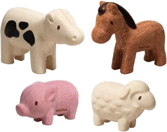 PlanToys Houten Speelgoed Set boerderijdieren