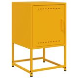 VidaXL Table de chevet 36x39x60,5 cm acier moutarde