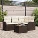 vidaXL Tuinbank - Set - 5 - st - Grijs - poly - rattan