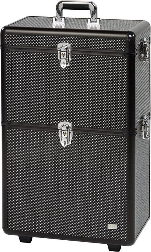 Sibel Strass aluminium koffer zwart XL
