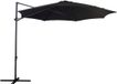 Hioshop Lars parasol suspendu Ø3M noir.