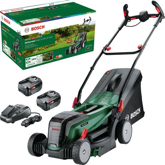 Bosch UniversalRotak 2x18V-37-550 - Accu grasmaaier - Incl. 2x 18V 4.0Ah accu & Lader