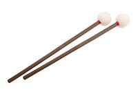 XDrum TB48 Paukenstokken Bamboe Vilt Paar, Witte vilten kop, Kopdiameter: 4