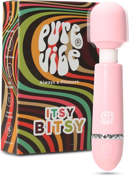 PureVibe® Itsy-Bitsy Mini Magic Wand Massager - Lady Pink