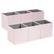 Amazon Basics Opbergkubussen, opvouwbaar, stof, 33 x 38 x 33 cm, pioenroze (Peony Pink), verpakking van 6 stuks