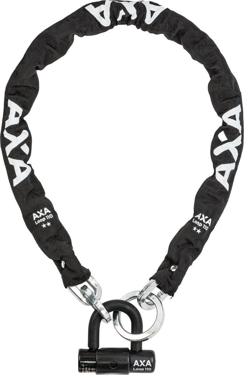 AXA Loop Kettingslot - ART 2 - 110cm - Zwart - Geschikt voor Fatbike