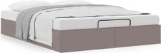 Bol Cadre de lit sans matelas 140x200 cm tissu taupe