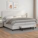 vidaXL Boxspring met matras kunstleer wit 200x200 cm