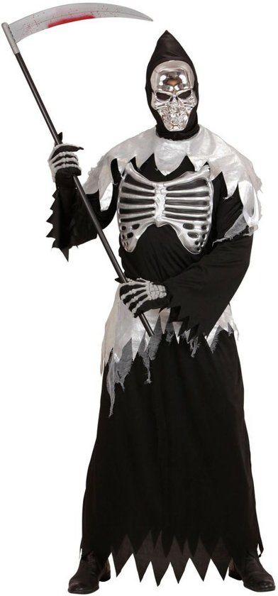 Widmann Beul & Magere Hein Kostuum Hedendaagse Magere Hein Man Maat 158 Halloween Verkleedkleding