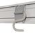 Phoenix 124247SI Haak/houder voor stangen, metaal, zilver, 1x12x8 cm
