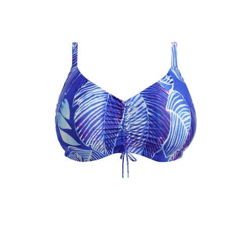 Elomi Maluku Island blauw niet-voorgevormde beugel bikinitop