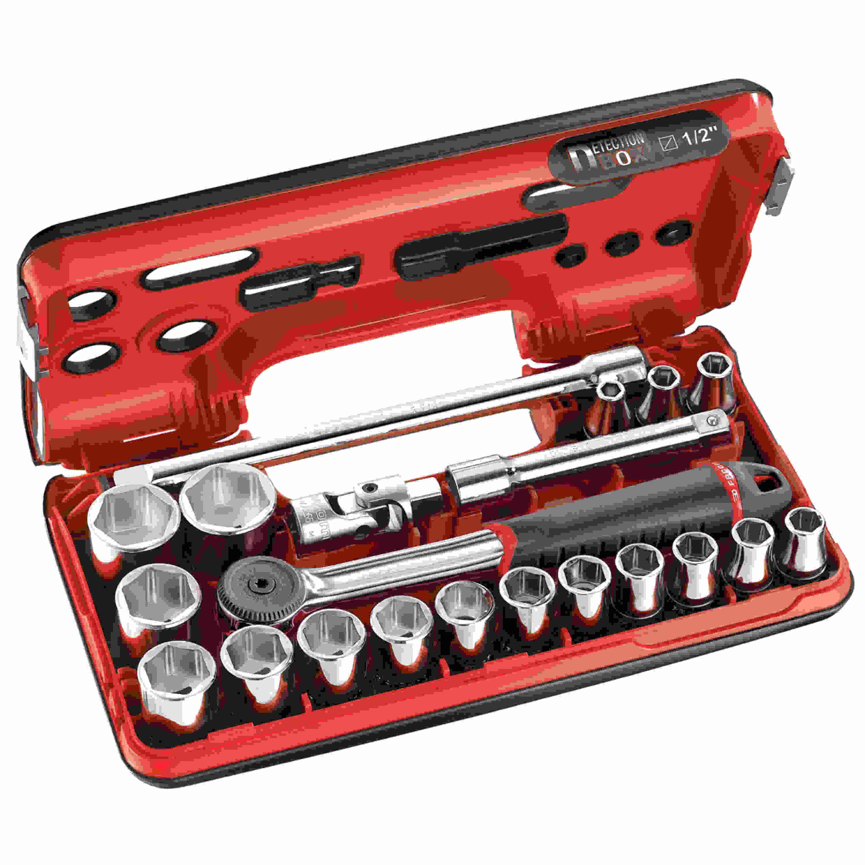 FACOM S.161DBOX1 Dopsleutelset 8-32 mm 6-kant 1/2" Metrisch