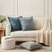 vidaXL Housse de coussin 2 pcs bois bleu 50 x 50 cm tissu chenille