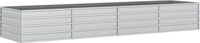 vidaXL Plantenbak verhoogd 320x80x45 cm gegalvaniseerd staal zilver
