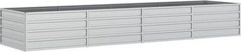 vidaXL Plantenbak verhoogd 320x80x45 cm gegalvaniseerd staal zilver