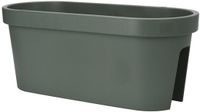 Pro Garden Balkon plantenpot/bloempot - groen - 60 x 25 cm - ovaal - kunststof